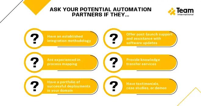 questions for ai automation partners