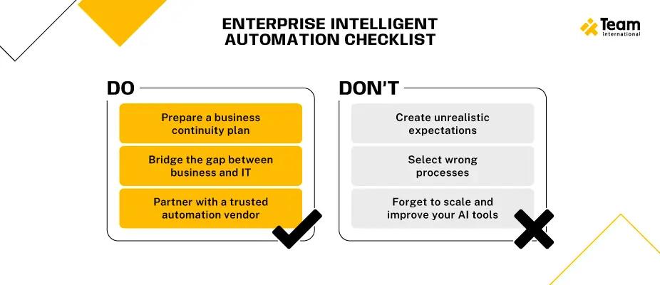 enterprise automation checklist